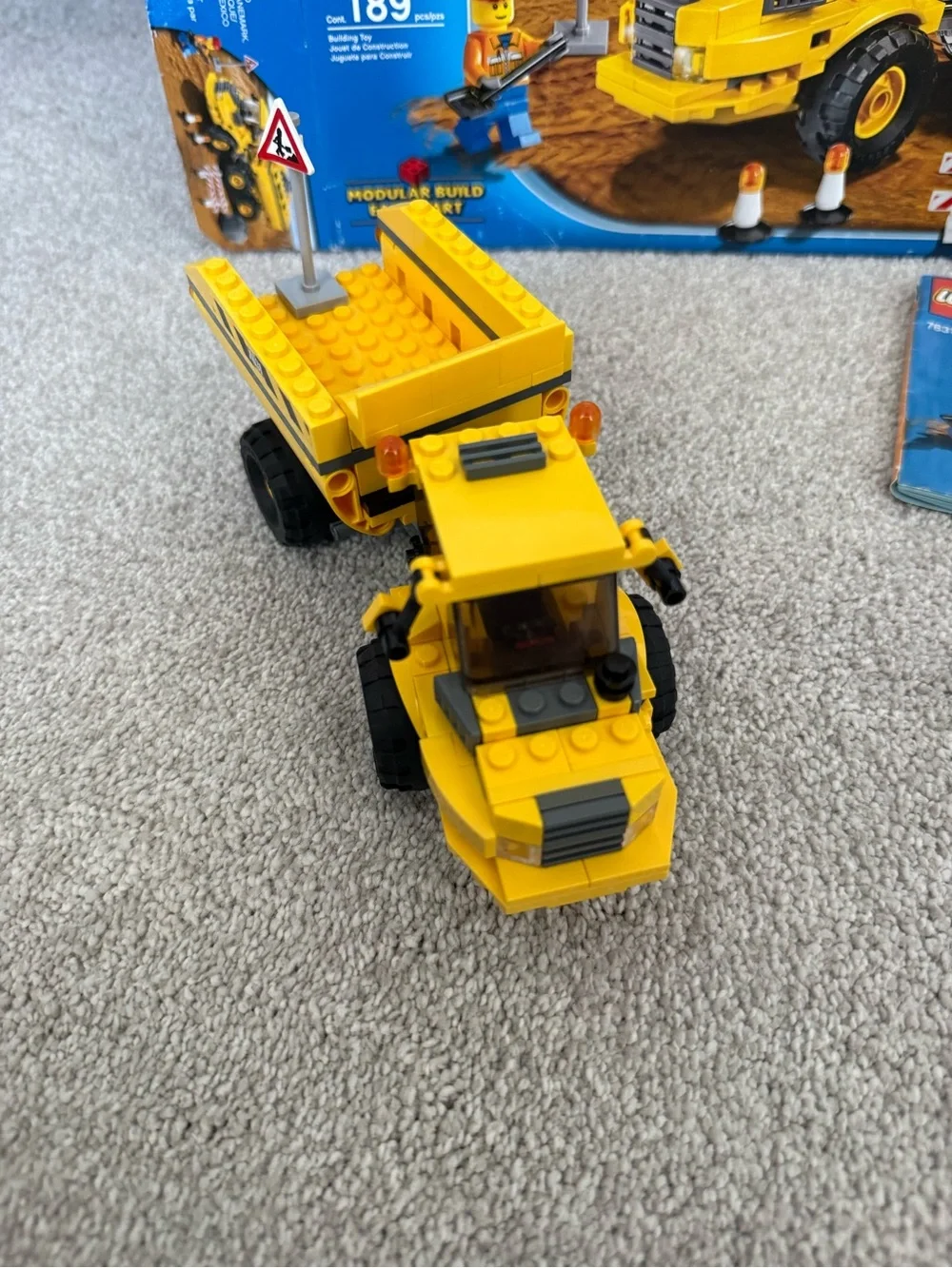 Lego 7631 Yellow City Dump Truck and Trailer Building Set